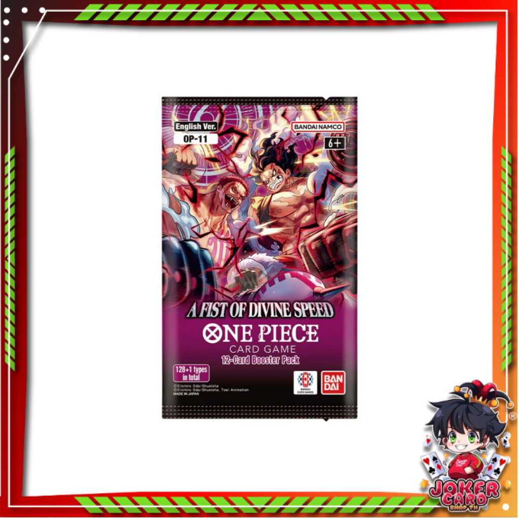 [ 1 ซอง ] การ์ดเกม ONE PIECE CARD GAME : A FIST OF DIVINE SPEED BOOSTER PACKS [OP11] Ver.English (p3)(80g)