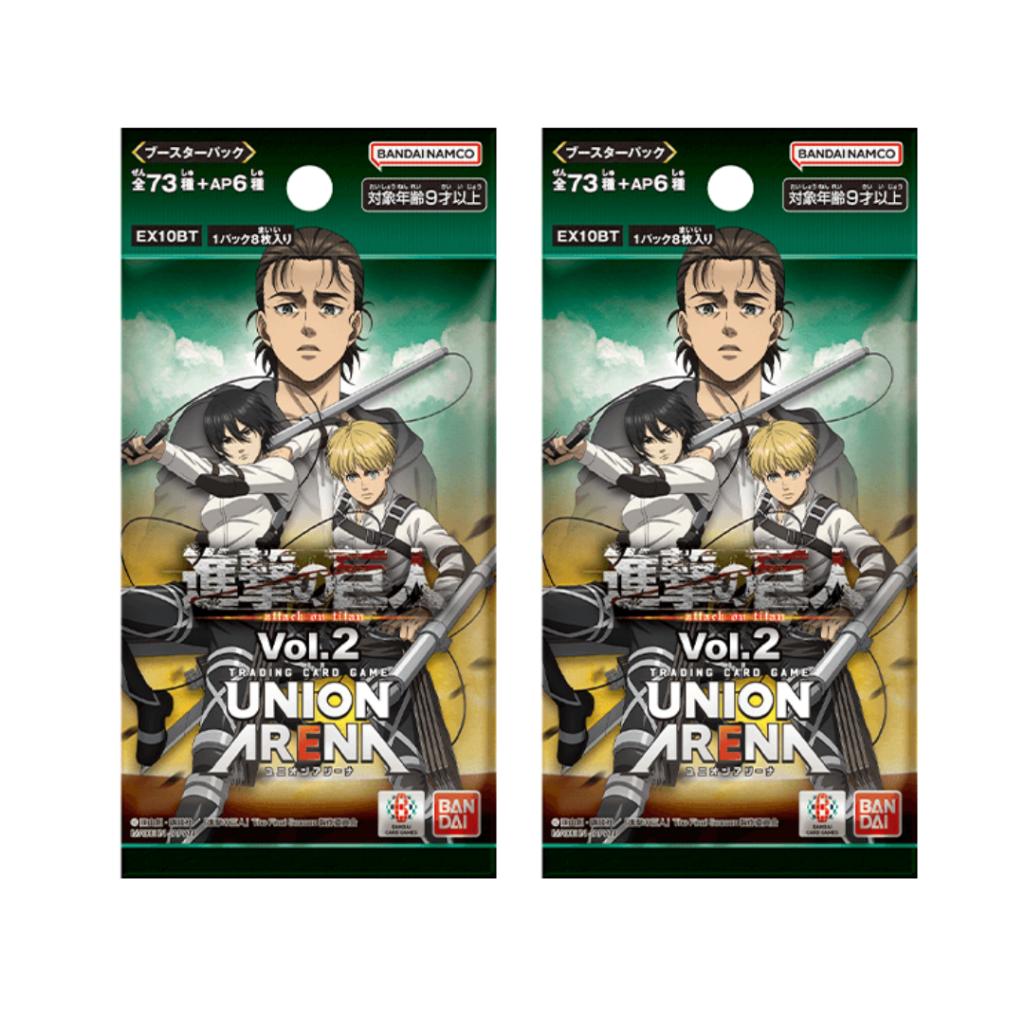 [ พร้อมส่ง! ] กล่องการ์ดเกม ผ่าพิภพไททัน  UNION ARENA BOOSTER PACK Attack on Titan Vol.2 [EX10BT] .ใหม่ล่าสุด! ตามหา 3 ดาว นอกเรต!! (p0)