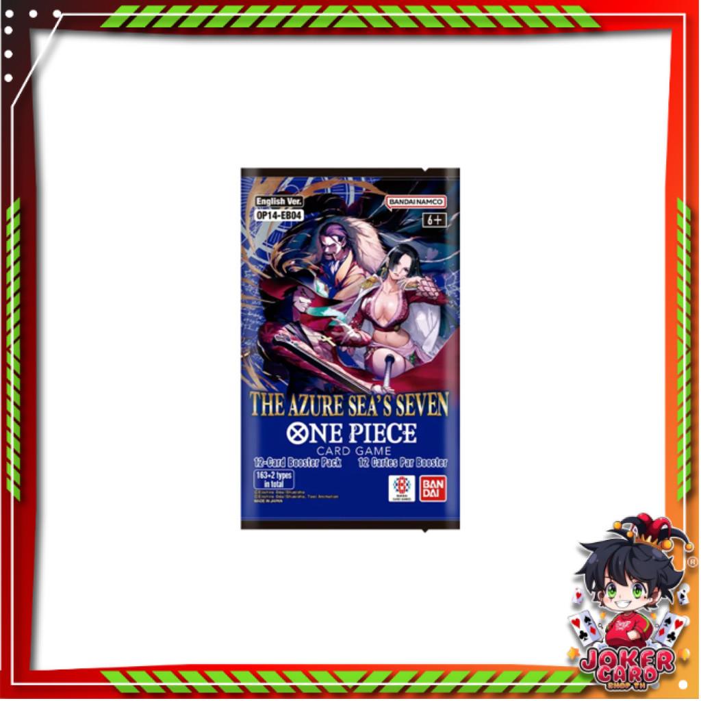[ 1 ซอง ] พร้อมส่ง!! ONE PIECE Card Game :  THE AZURE SEA’S SEVEN [OP14-EB04] ver.English สินค้าใหม่ล่าสุด (p3) (70g)
