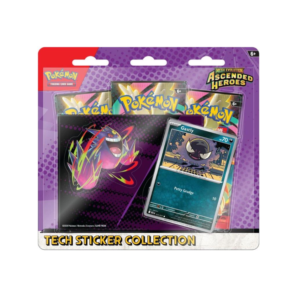 [ แยกแพ็ค ] Pokémon TCG: Mega Evolution—Ascended Heroes Tech Sticker Collection พร้อมส่ง!! (p3) (230g)