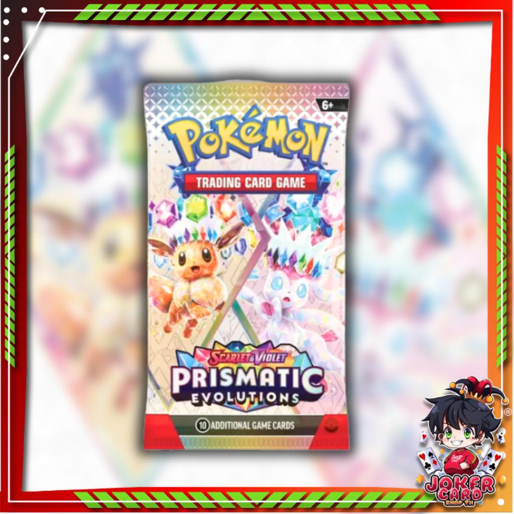 [ แยกซอง พร้อมส่ง! ] การ์ดเกมโปเกม่อน Pokémon TCG: Scarlet & Violet—Prismatic Evolutions Expansion Ver.English (p3) (40g)