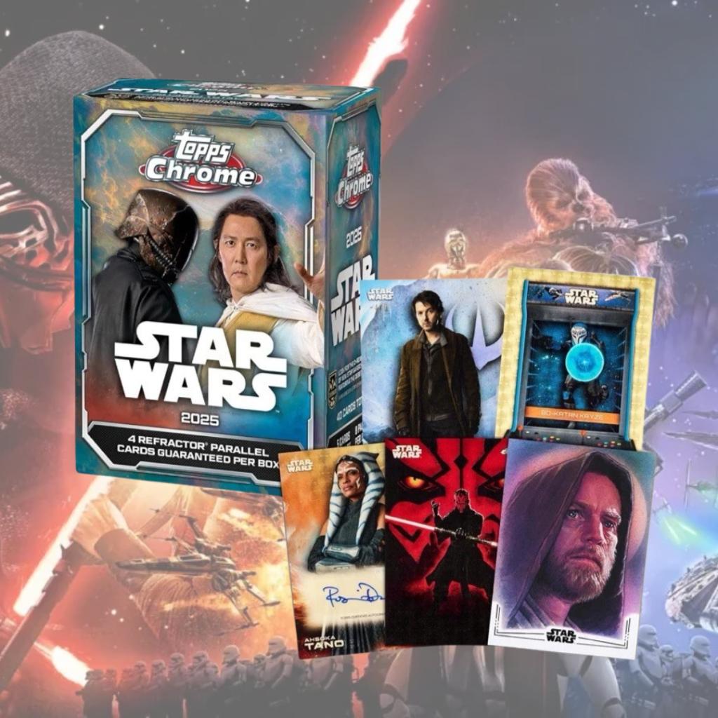 [ ยกกล่อง ] พร้อมส่ง!! 2025 Topps Star Wars Chrome Value Blaster Box (p4) (260g)