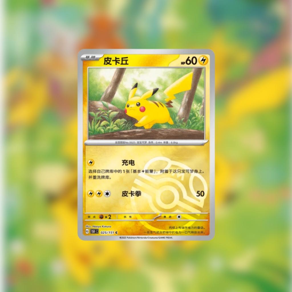 [ แยกซอง ] พร้อมส่ง!! Pokémon TCG Chinese 2025 :  Collect 151 Gather  Slim Booster Pack (p3)(40g)