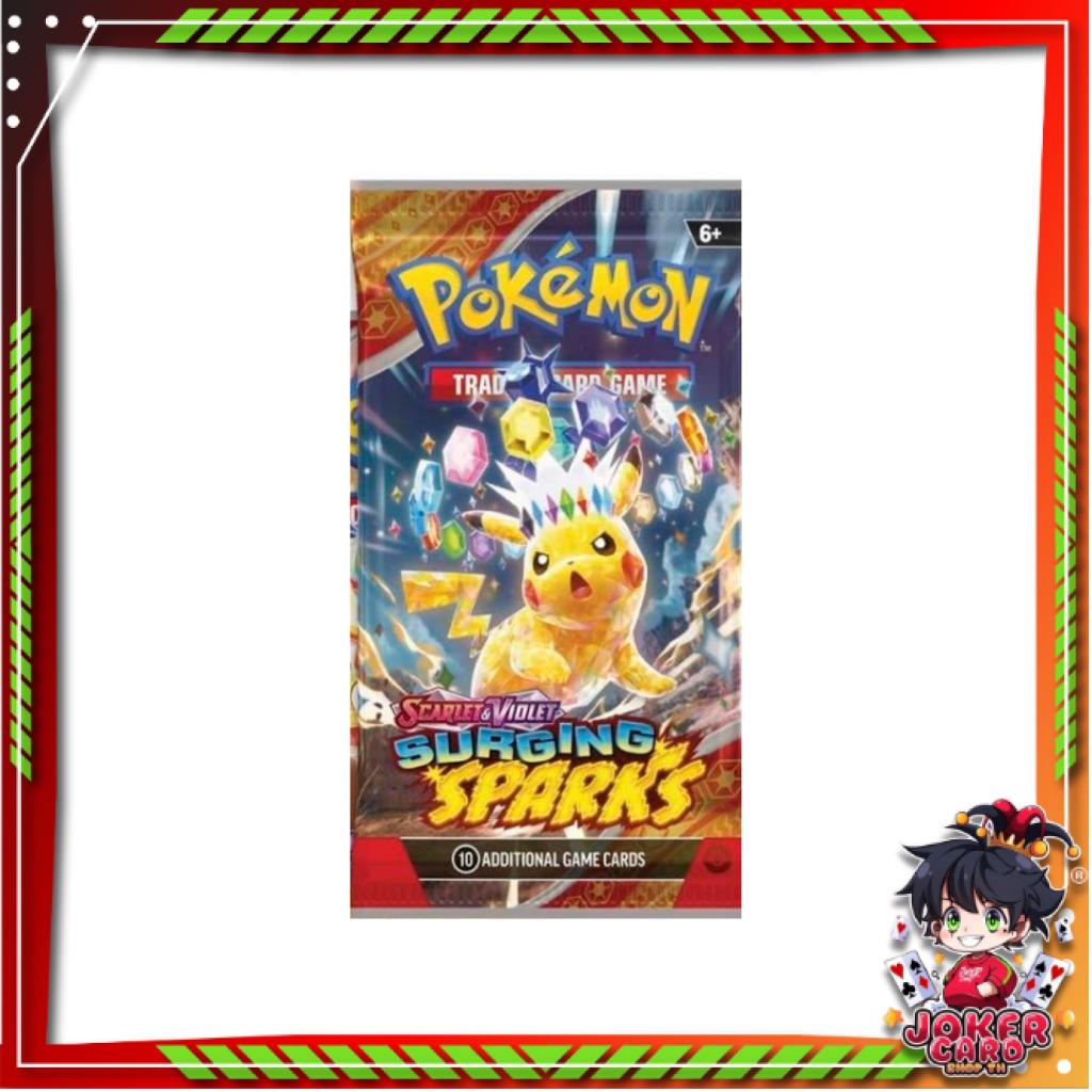 [ Pack ] พร้อมส่ง! การ์ดเกม Pokémon TCG Scarlet & Violet-Surging Sparks Booster pack Ver.Eng (p3) (40g)