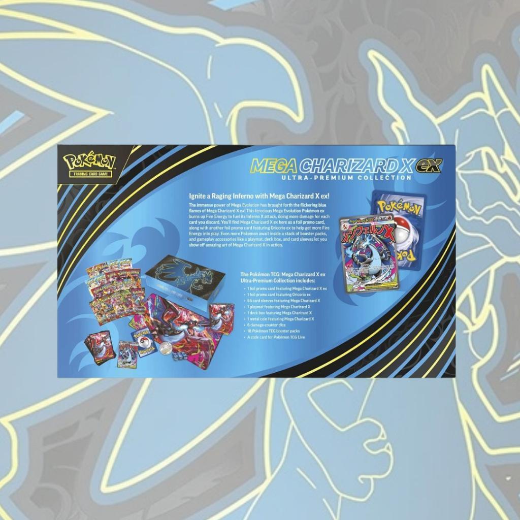 [ พร้อมส่ง!! ] Pokemon TCG MEGA CHARIZARD X EX ULTRA PREMIUM COLLECTION SET ใหม่ล่าสุด! (p3) (1.80 kg)