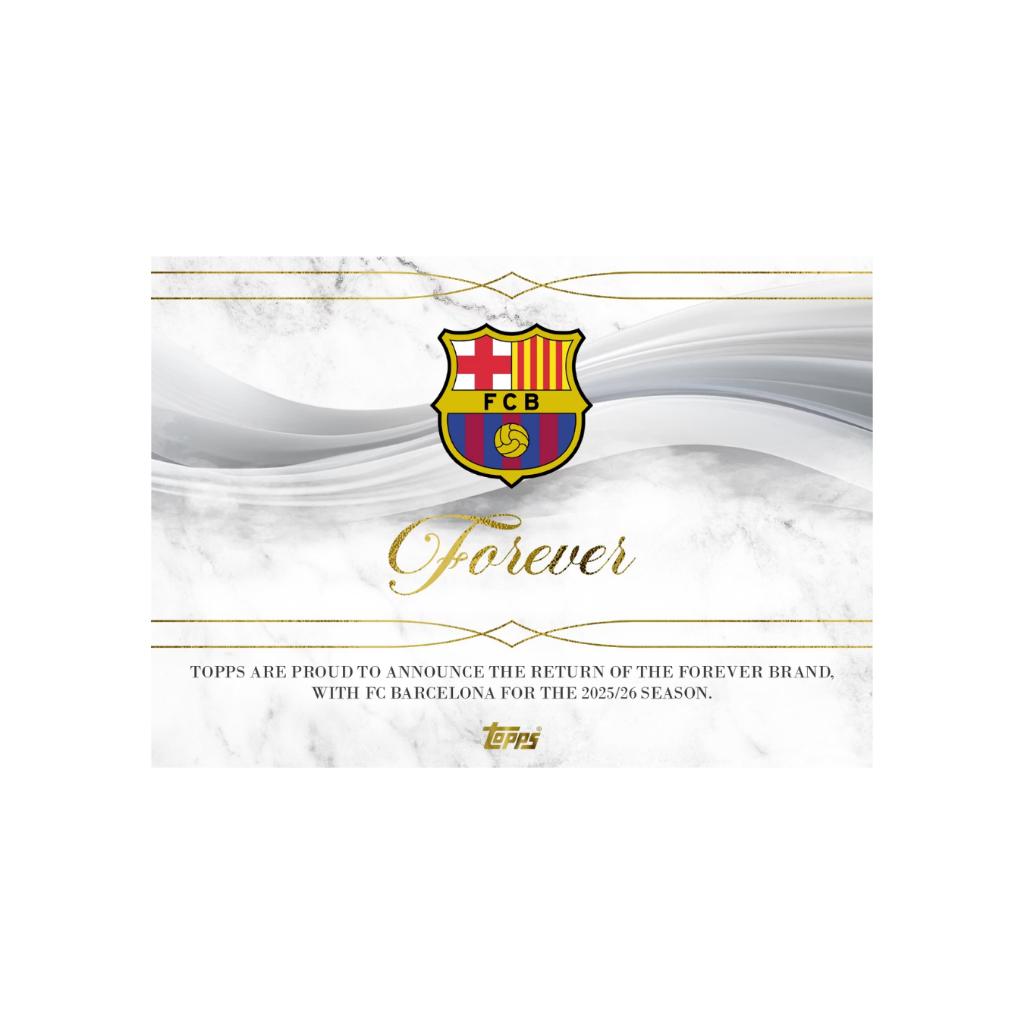 [ ยกกล่อง ] พร้อมส่ง!! 2025-26 Topps Barcelona Forever Hobby Box (p3) (700g)