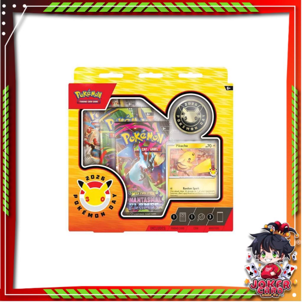 [ แยกแพ็ค ] Pokémon TCG: Pokémon Day 2026 Collection พร้อมส่ง!!  (p3)(230g)