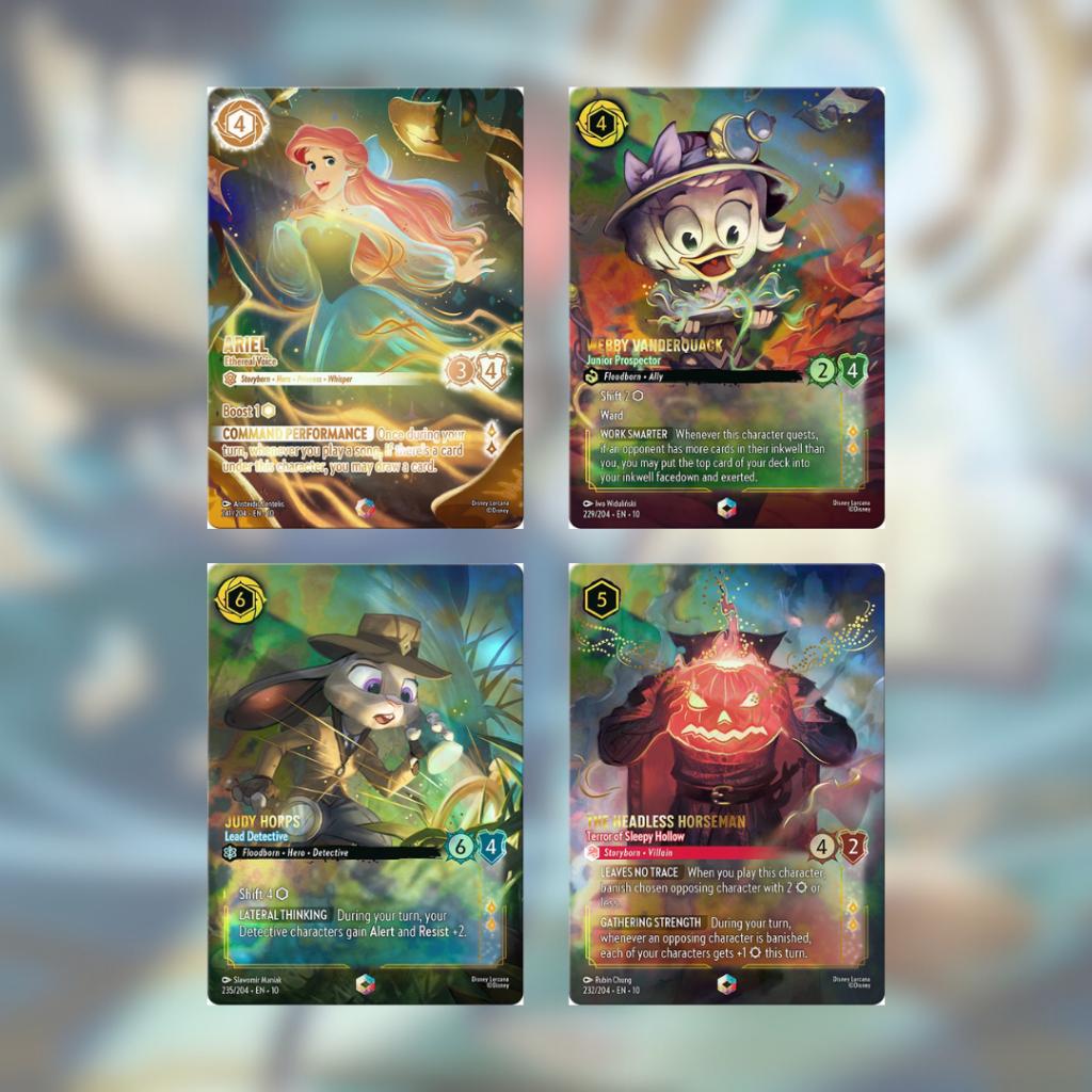 พร้อมส่ง!! [ แยกซอง ] Disney Lorcana :  Booster Pack การ์ดเกม (p4) ( 80 กรัม )