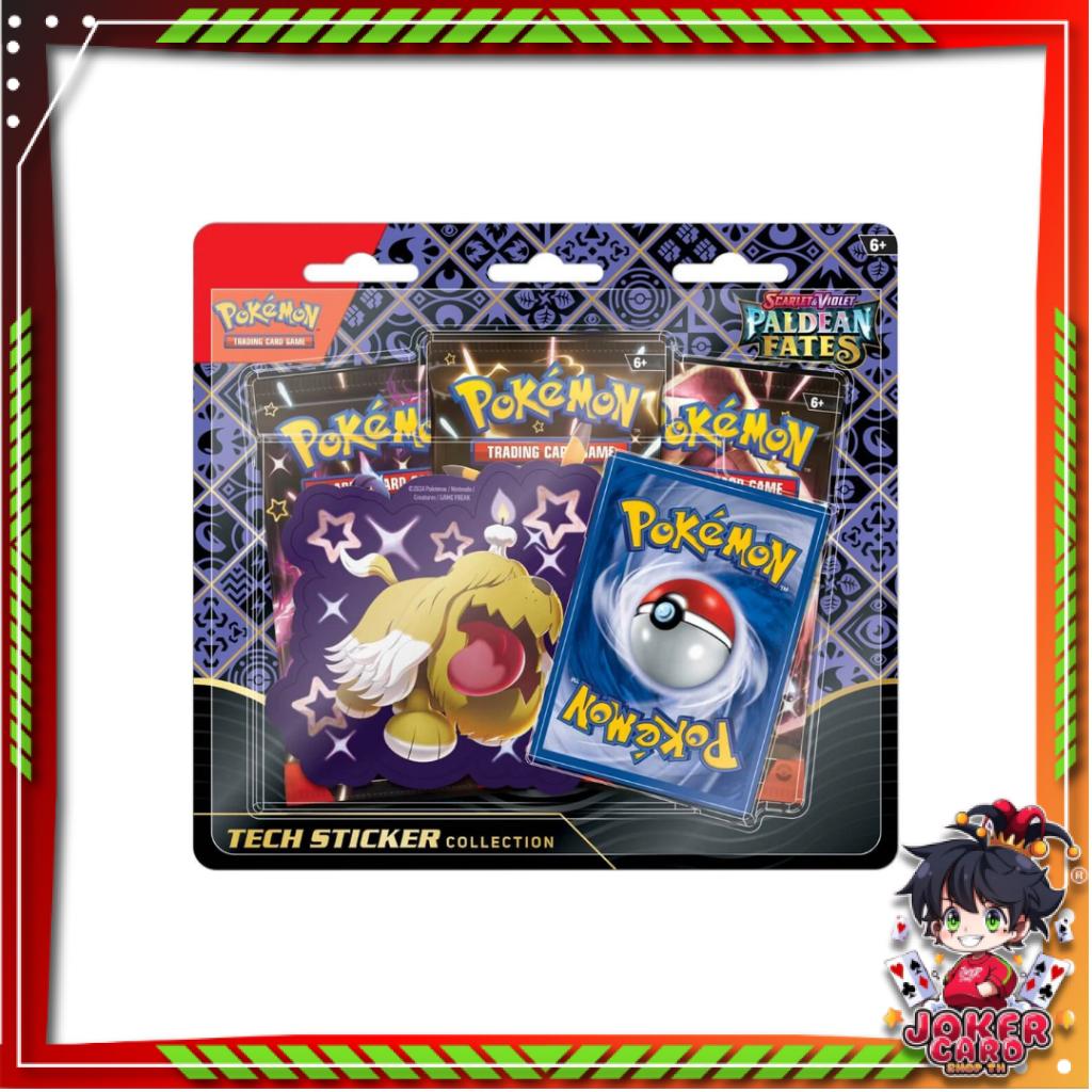 [ แยกแพ็ค ] พร้อมส่ง!! Pokémon TCG : Scarlet & Violet-Paldean Fates Tech Sticker Collection (p3) (230g)