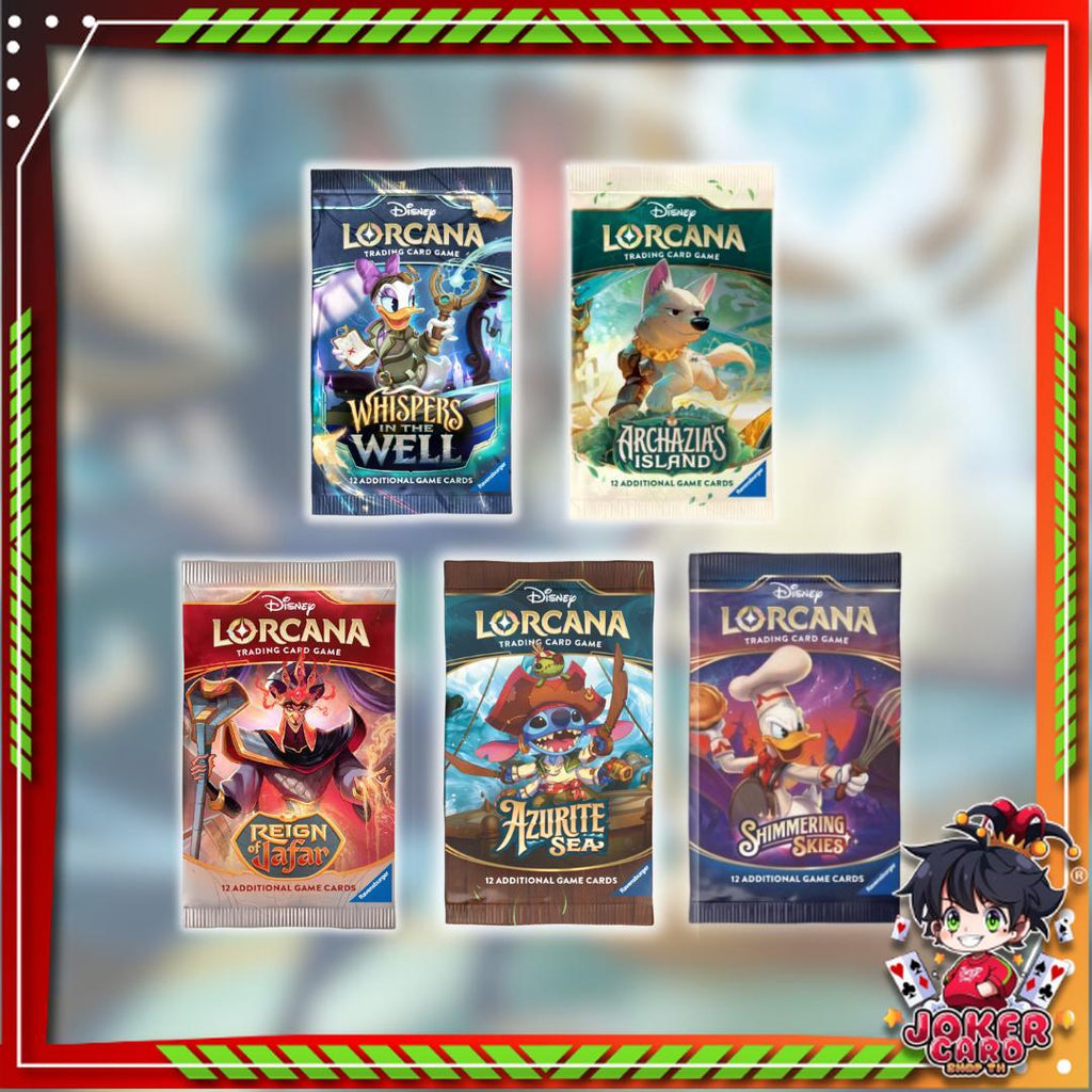 พร้อมส่ง!! [ แยกซอง ] Disney Lorcana :  Booster Pack การ์ดเกม (p4) ( 80 กรัม )