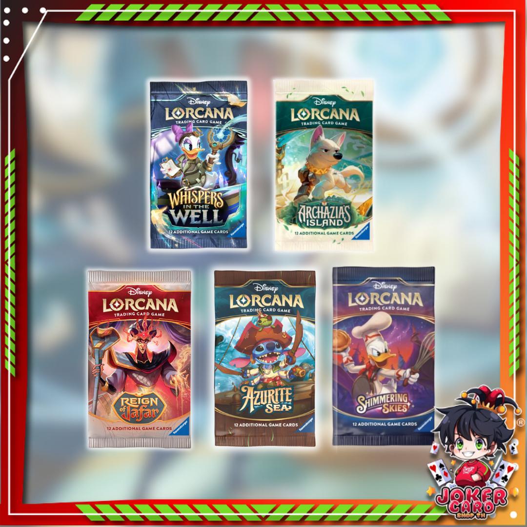 พร้อมส่ง!! [ แยกซอง ] Disney Lorcana :  Booster Pack การ์ดเกม (p4) ( 80 กรัม )