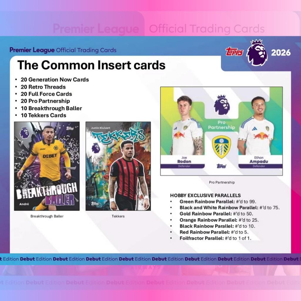 [ พร้อมส่ง!! ] การ์ดสะสมฟุตบอล 2025-26 Topps Premier League EPL Soccer Hobby Box (p3)
