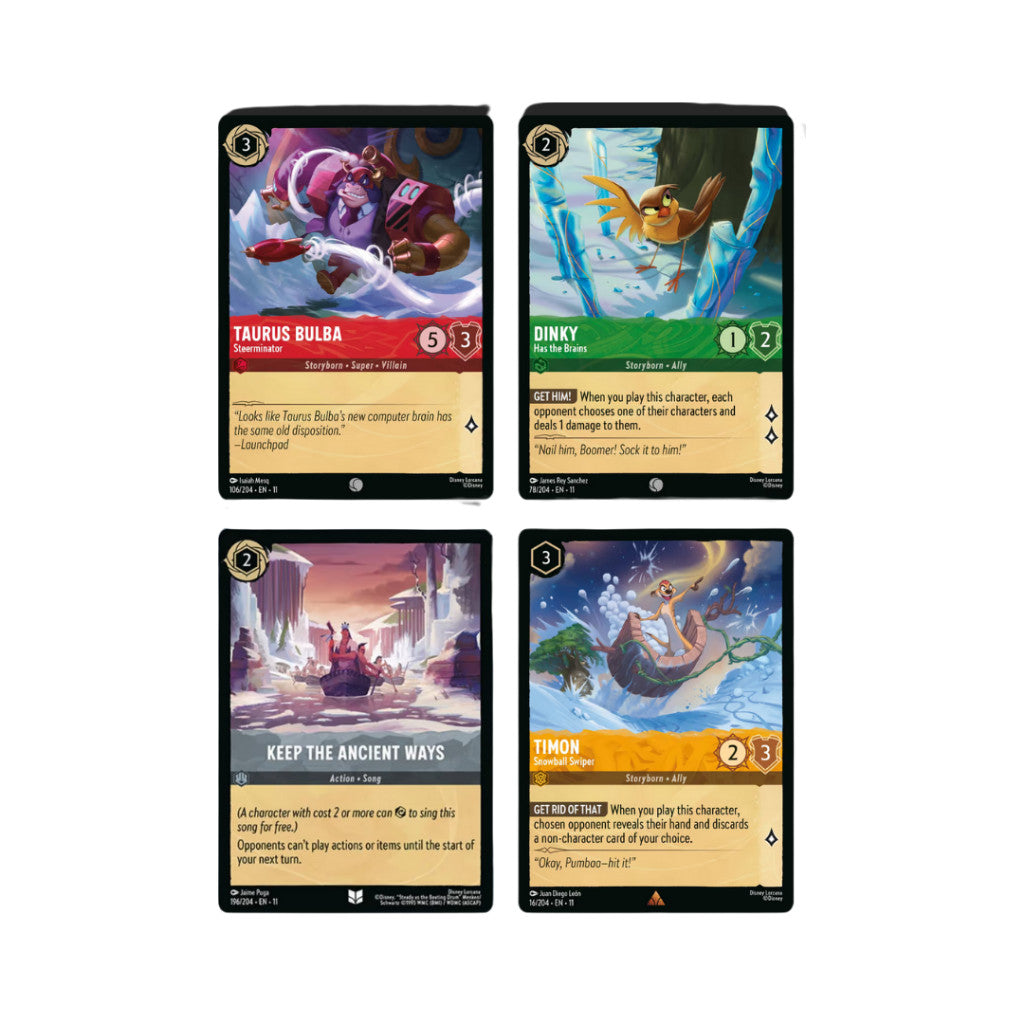 [ แยกซอง ] การ์ดเกม Disney Lorcana Winterspell Trading Card Game Booster Pack (p3)